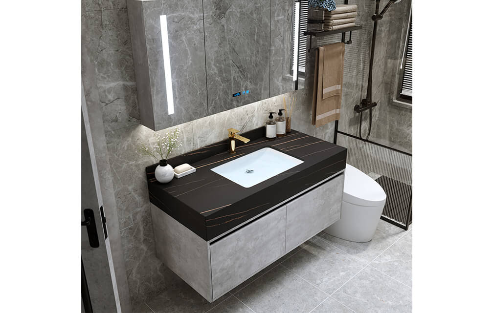 Marble-Effect Porcelain Countertop for Bathroom Vanities