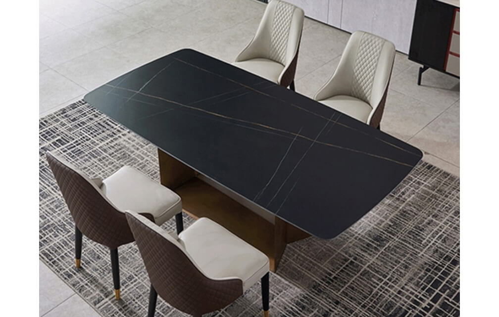 dining table-Modern Italian marble design sintered stone dining table dining room furniture