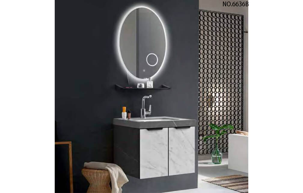 Custom Honed Sintered Stone Bathroom Furniture Cabinet Bathroom Vanity