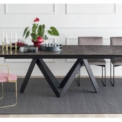 What is extendable ceramic dining table?