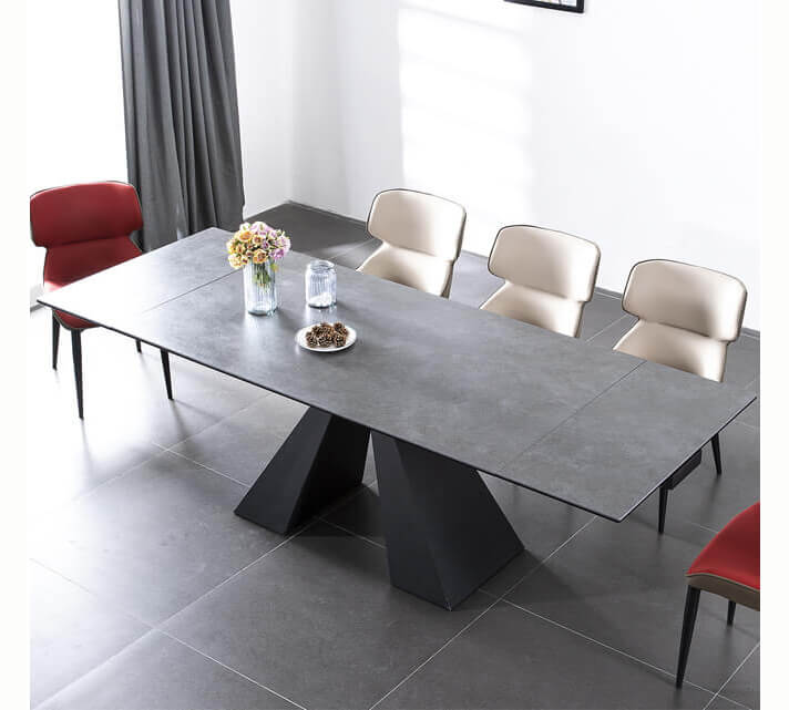 aninz A striking design extending ceramic dining table